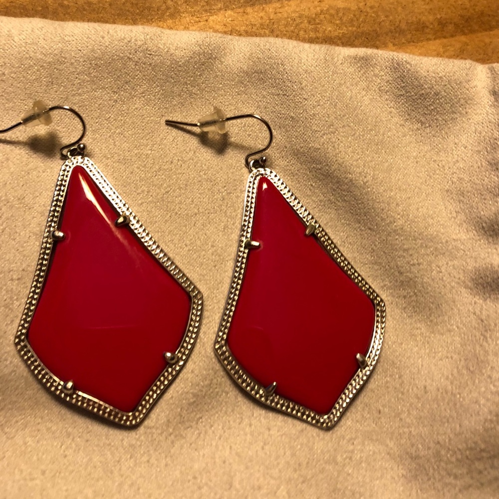 Kendra Scott Red and Silver Alexandra’s